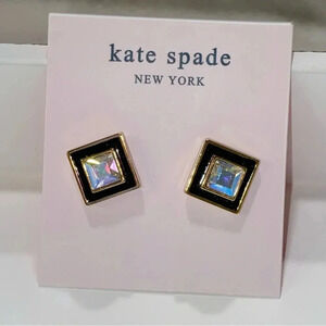 NEW Kate Spade Black Square Earrings